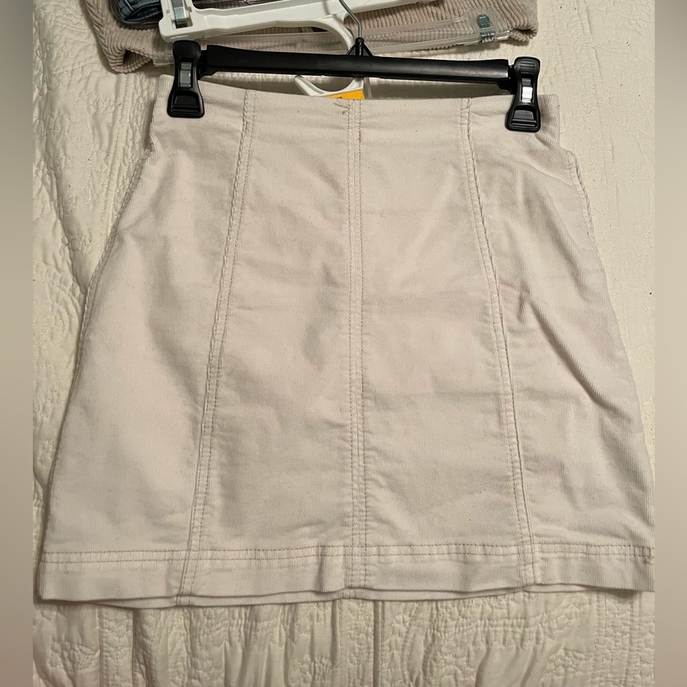 Free People cord mini skirt